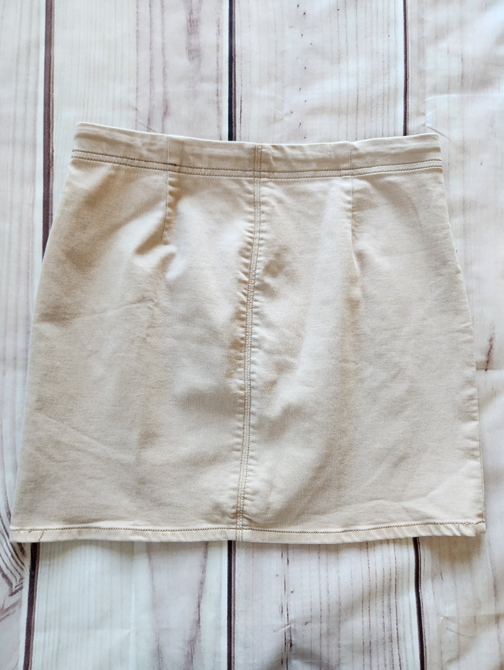 Free People "Femme Fatal Pull-on Skirt" Khaki Tan #OB835403, Women's Size L - Picture 5 of 9